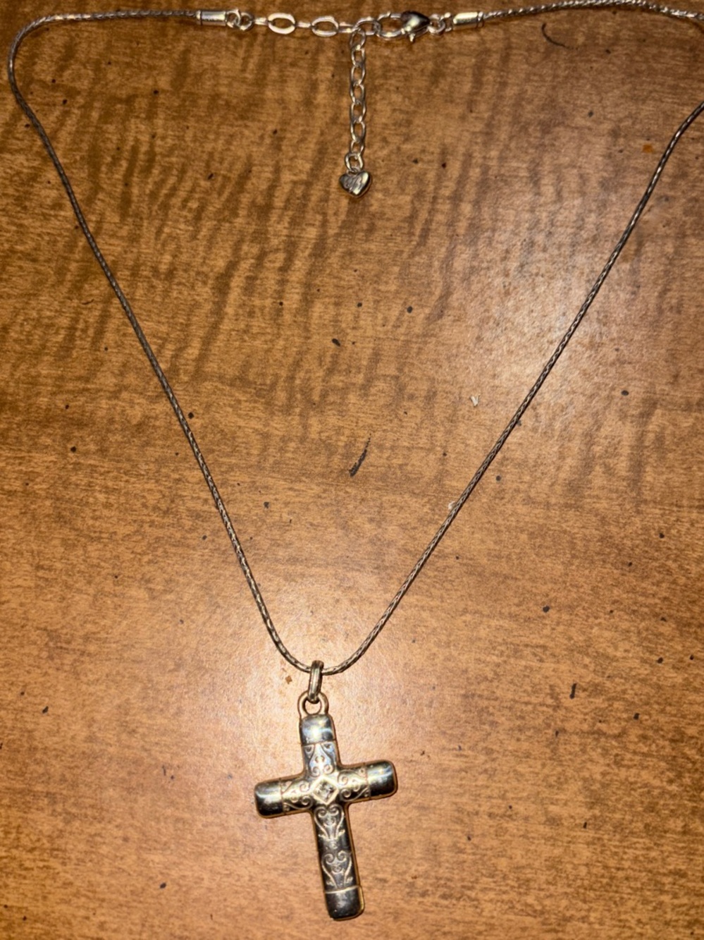 Brighton Gold-Tone resersable Cross Pendant Necklace